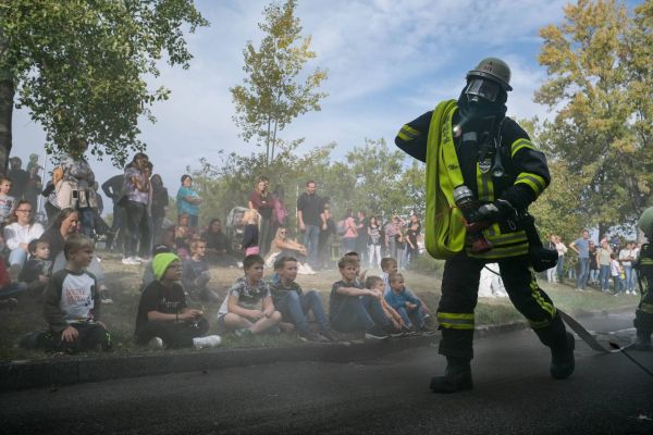 Feuerwehr Übung Zuschauer