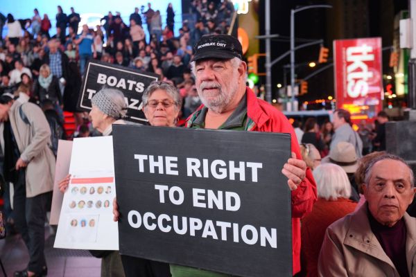 New York Strasse Street Protest