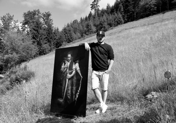 Artwood Schwarzwald Bild Wald und Wiese