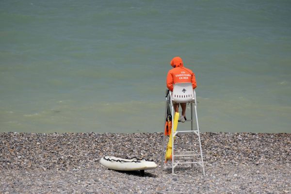 Normandie kalt Strand