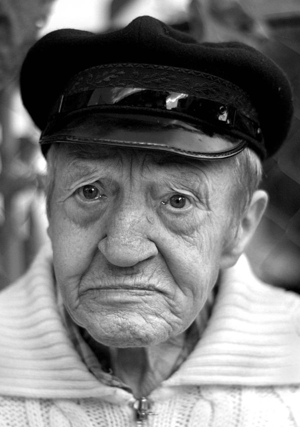 95 Jahre Portrait Mann alt